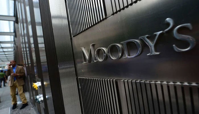 Signage is seen outside the Moodys Corporation headquarters in Manhattan, New York, US, November 12, 2021. — AFP/File