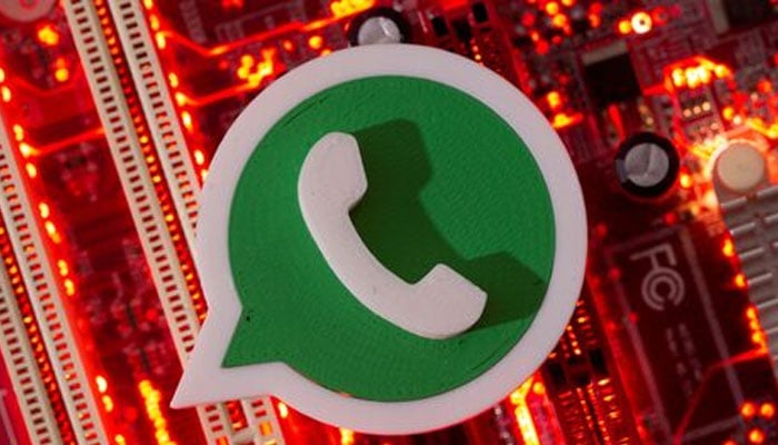 A 3D printed WhatsApp logo is placed on a computer motherboard in this illustration taken January 21, 2021. — Reuters