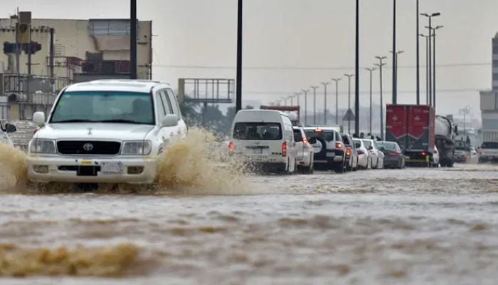 Heavy rains lashed western Saudi Arabia, including the coastal city of Jeddah on November 24. — AFP