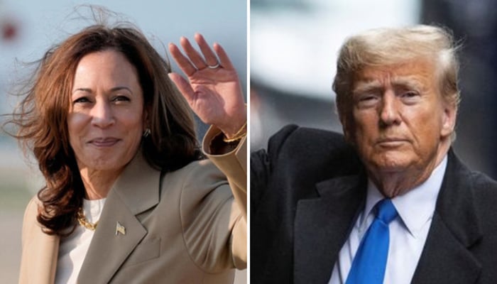 US Vice President and Democratic presidential candidate for US election2024, Kamala Harris (L) and former president of the US and Republican presidential nominee Donald Trump. — Reuters/File