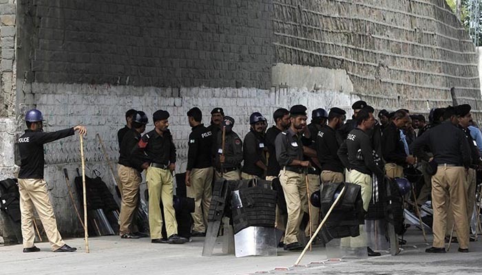 The picture shows Punjab Police personnel. — Reuters/File