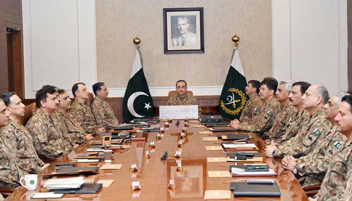 Army Chief General Asim Munir presids over Corps Commanders’ Conference (CCC) at the General Headquarters (GHQ) in Rawalpindi on September 3, 2024. — ISPR