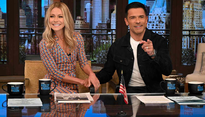 Kelly Ripa and Mark Consuelos hosting Live with Kelly & Mark