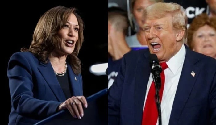 This combination of images shows US Vice President Kamala Harris and former US president Donald Trump. — Reuters/File