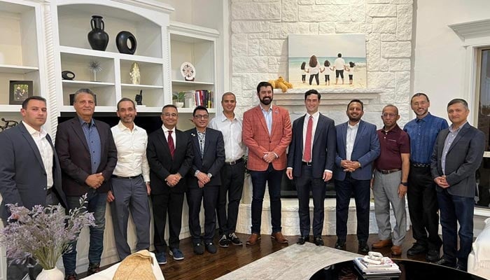 The picture shows Congressional candidate Brandon Gill at Dr Rao Kamran Alis residence in Southlake, Dallas. — Provided by the reporter