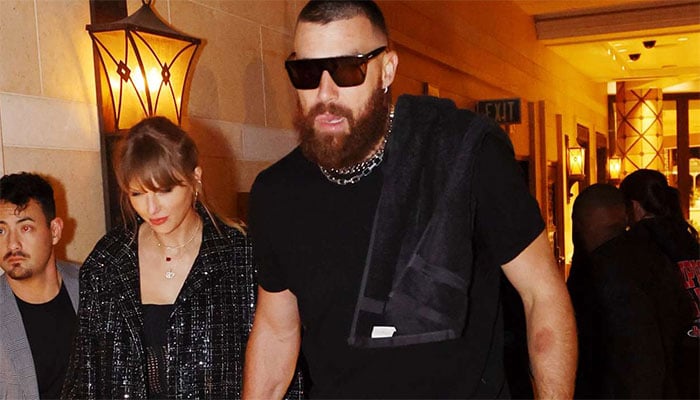 Taylor Swift and Travis Kelce face speculation over leaked breakup plan.