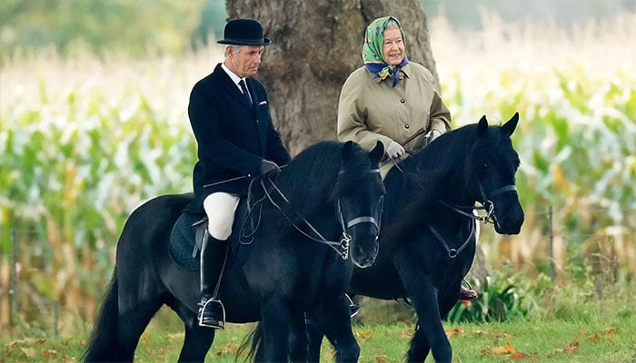 Queen Elizabeth’s final equestrian moment.