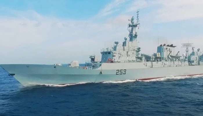 An undated image of a Pakistan Navy ship. — Screengrab via YouTube/@PakistanNavy/File