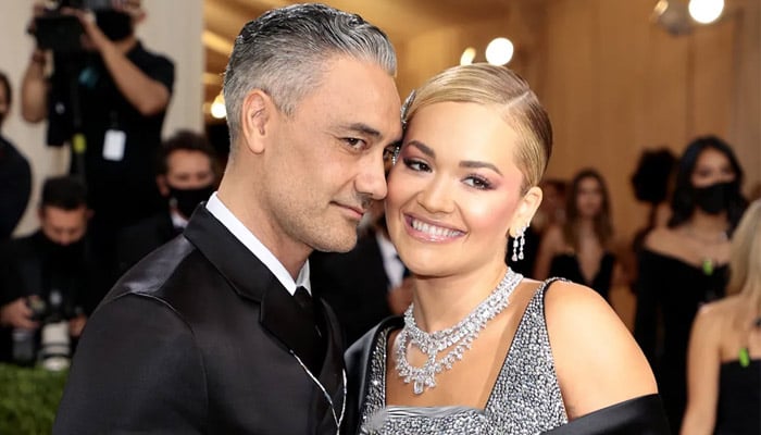 Rita Ora goes all shimmery for date night with husband Taika Waititi