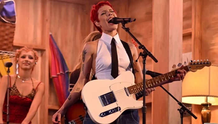 Halsey channels Freaky Friday Pink Slip at 2024 VMAs with Ego performance