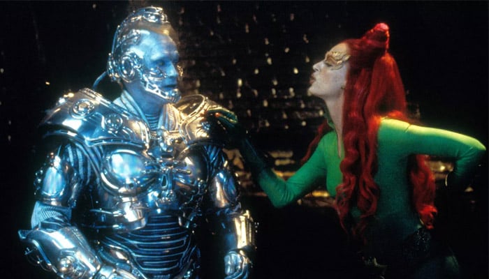 Arnold Schwarzenegger plays Mr. Freeze and Uma Thurman portrays Poison Ivy in 1997 film