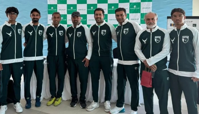 Pakistan tennis squad posing for a picture on September 15, 2024. —Instagram/ @pakistantennisfederation