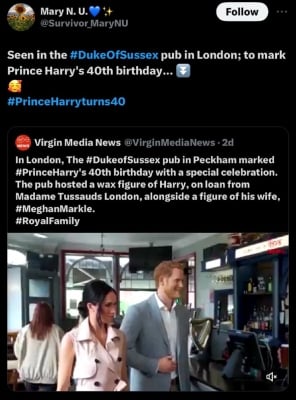 Prince Harry’s presence in London on 40th birthday leaves fans baffled