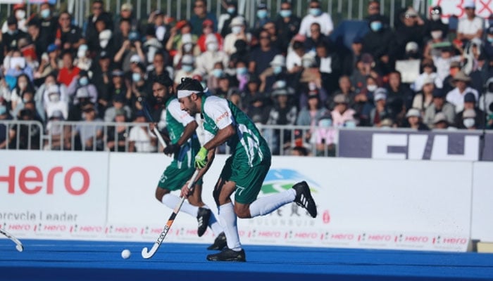 Pakistani hockey players during the game in the Asian Hockey Champions Trophy on September 17, 2024. — Facebook/Asian Hockey Federation