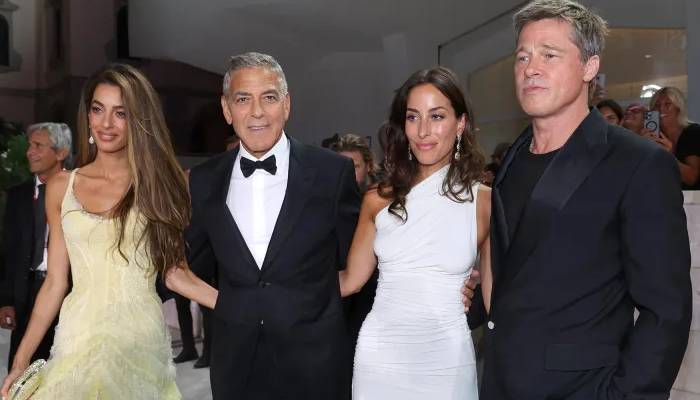 The couple joined George Clooney and his wife Amal at the Venice International Film Festival