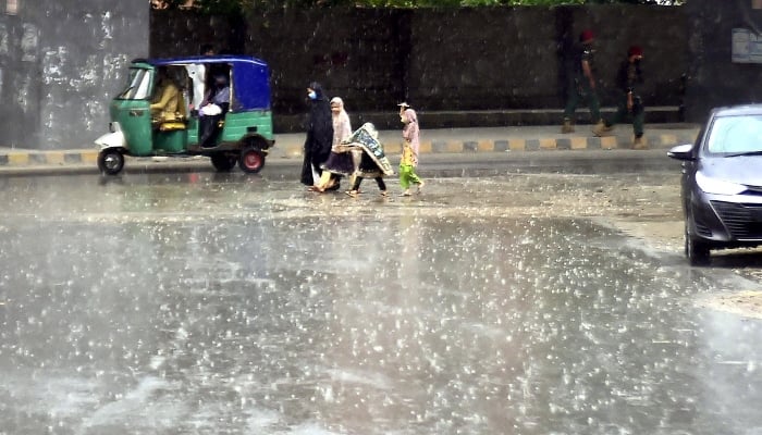 A view of rain in Peshawar on September 2, 2024. —INP