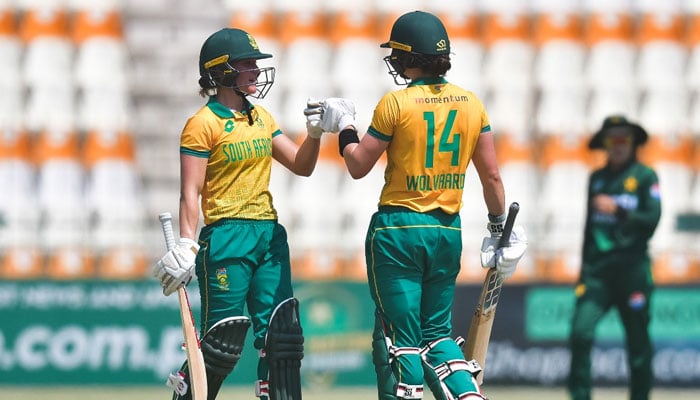 South African women team players pictured during the third T20I against Pakistan in Multan on September 20, 2024. — Facebook/PakistanCricketBoard