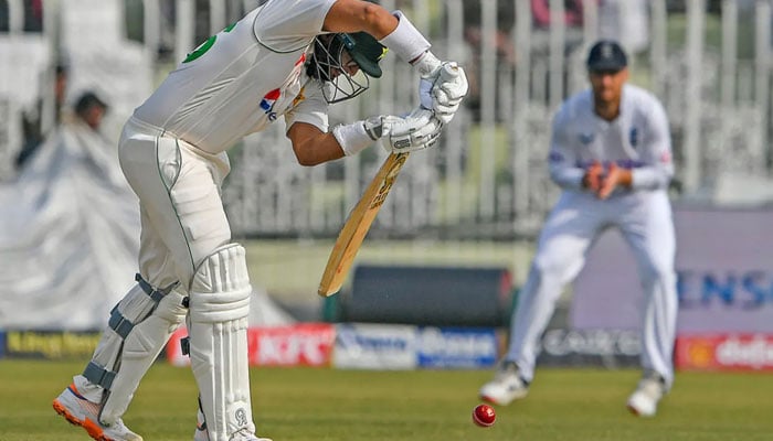 Players from the Pakistan and England teams during a match. — AFP/File