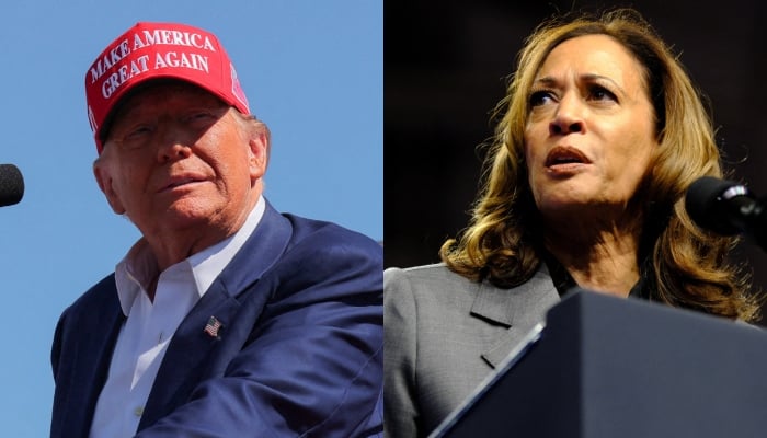 A combination of images showing former US president Donald Trump (left) and Vice President Kamala Harris. — Reuters/Files