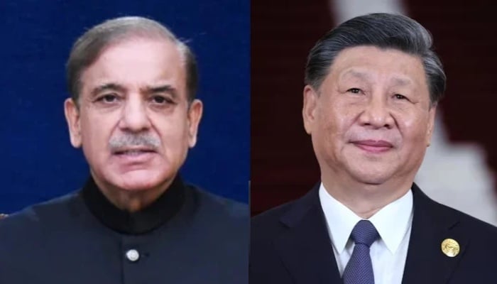 Prime Minister Shehbaz Sharif (left) and Chinese President Xi Jinping. — PMO/Reuters/File