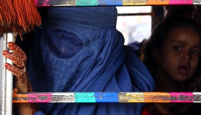 Afghan refugees arrive at a repatriation centre in Sohrab Goth, Karachi, on November 3, 2023. —PPI