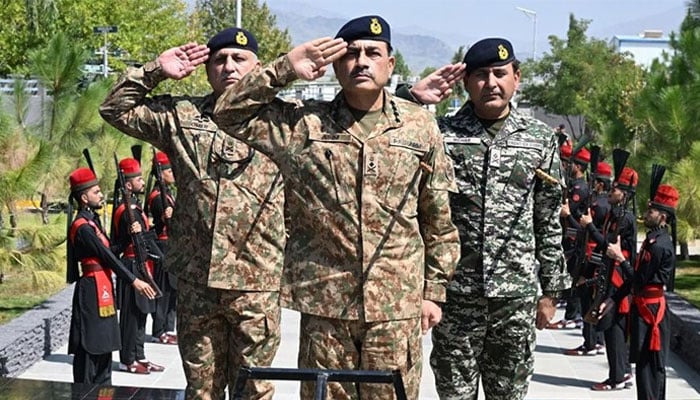 Chief of Army Staff (COAS) General Syed Asim Munir pictured during visit to Wana, South Waziristan District. — ISPR