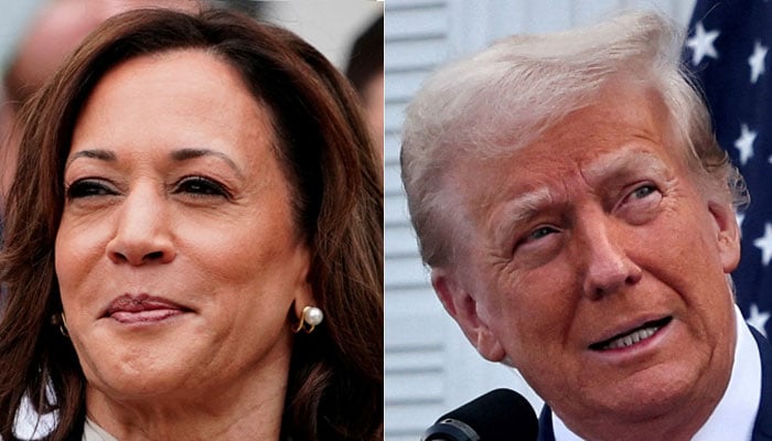 Kamala Harris (left) and Donald Trump. — Reuters/file