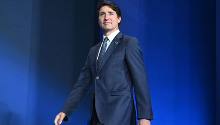 Canadas Prime Minister Justin Trudeau arrives at a Ukraine Compact initiative on the sidelines of the NATO Summit at the Walter E. Washington Convention Center in Washington, DC, on July 11, 2024. — AFP