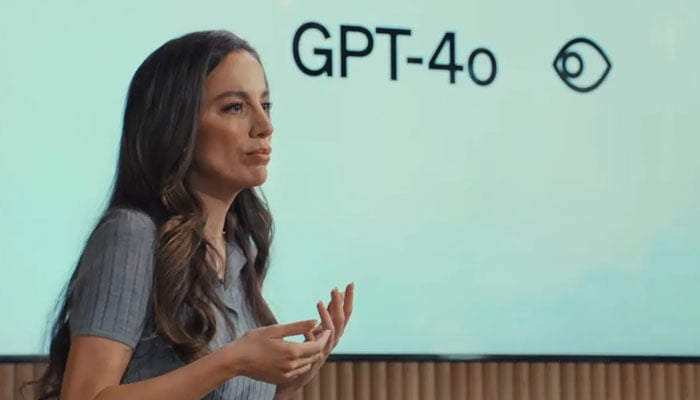 OpenAIs ex-CTO Mira Murati introduces the GPT-4o during an event. — OpenAI/File