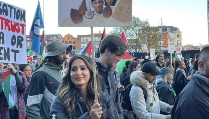 Marieha Hussain at a pro-Palestine protest in November 2023. —Metropolitan Police/ File