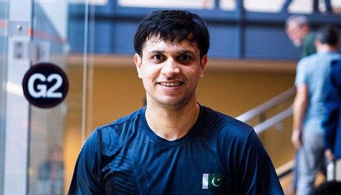 An undated image of Pakistani squash player Asim Khan. — Reporter/File