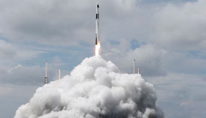 A SpaceX Falcon 9 rocket lifts off carrying Nasas SpaceX Crew-9, Nick Hague and Roscosmos cosmonaut Alexander Gorbunov, to the International Space Station from the Cape Canaveral Space Force Station in Cape Canaveral, Florida, US, September 28, 2024. — Reuters