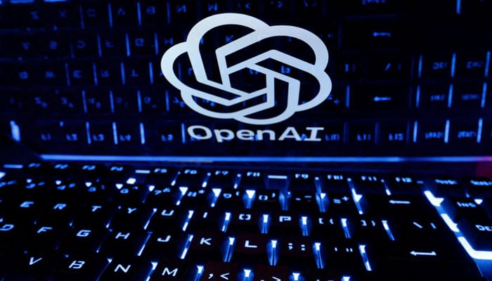 A keyboard is placed in front of a displayed OpenAI logo in this illustration taken February 21, 2023. — Reuters