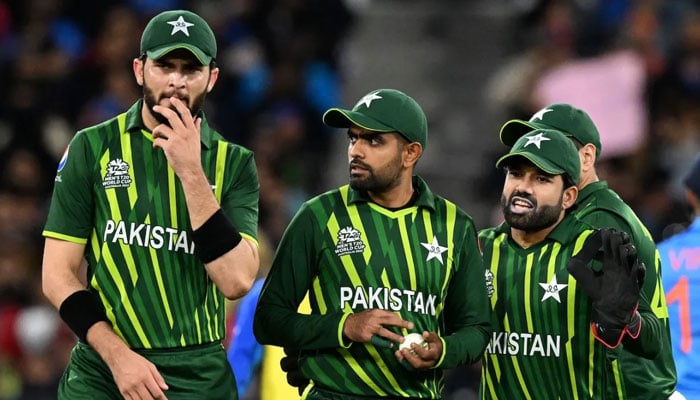 Pakistan Pacer Shaheen Shah Afridi (left), Babar Azam and Mohammad Rizwan. — AFP/File