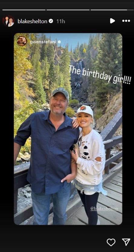 Blake Shelton dotes on wife Gwen Stefani on her 55th birthday