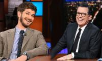 Andrew Garfield’s Gift To Stephen Colbert Leaves Host In Stitches