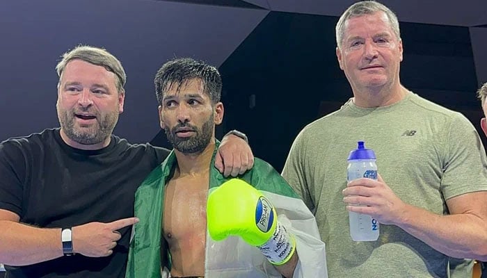 Pakistan’s star boxer Muhammad Waseem after victory. — Reporter