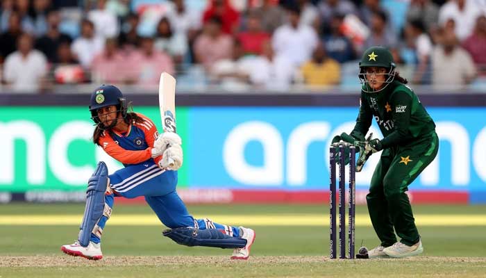 Jemimah Rodrigues plays a shot during Pakistan vs India match at Women’s T20 World Cup 2024, Dubai, October 6, 2024. — ICC