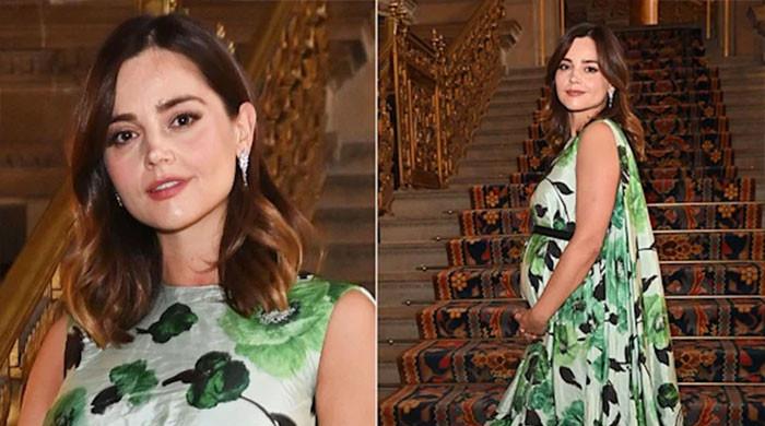 Jenna Coleman and Jamie Childs spotted with their first newborn