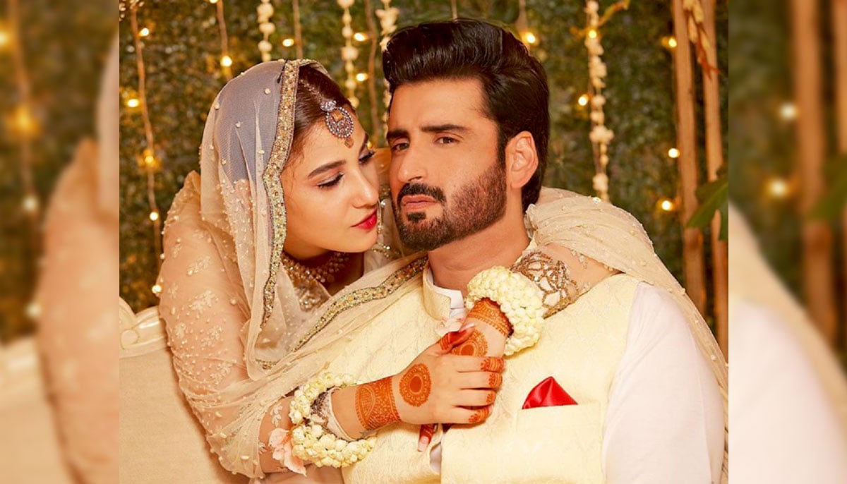 Actor and singer Agha Ali with ex-wife Hina Altaf on their nikah. — Instagram/@hinaaltaf/File