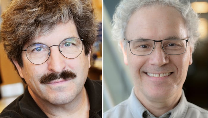 Harvard Medical School professor and an investigator at the Massachusetts General Hospital Gary Ruvkun (L) and UMass Chan Medical School Professor Victor Ambros, winners of Nobel Prize in Physiology or Medicine for the discovery of microRNA. — Reuters/File