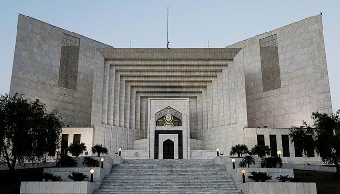 A general view of the Supreme Court of Pakistan building at the evening hours, in Islamabad, Pakistan April 7, 2022. — Supreme Court