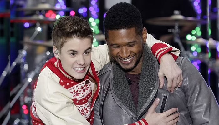 Justin Bieber and Usher light up Rockefeller Center with electrifying performance.