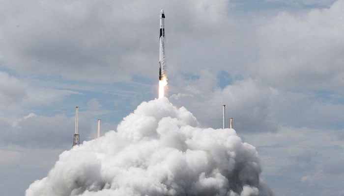 A SpaceX Falcon 9 rocket lifts off carrying Nasas SpaceX Crew-9, Nick Hague and Roscosmos cosmonaut Alexander Gorbunov, to the International Space Station from the Cape Canaveral Space Force Station in Cape Canaveral, Florida, US, September 28, 2024. — Reuters