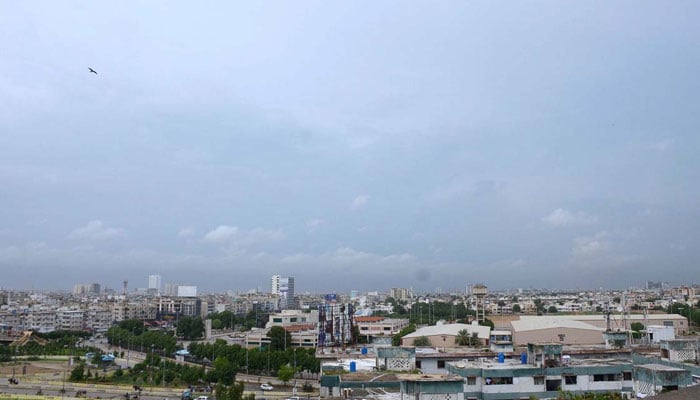 A view of cloudy weather during monsoon season in Karachi on August 17, 2022. — APP