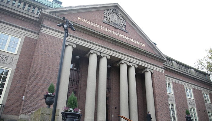 A view of the exterior of the Royal Swedish Academy of Sciences where the Nobel Prize in Economic Sciences is announced in Stockholm, Sweden, October 14, 2024. — Reuters