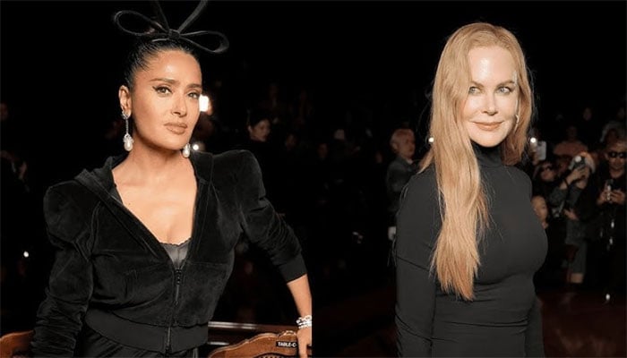 Nicole Kidman and Salma Hayeks Balenciaga Photo Op turns awkward after tense altercation.