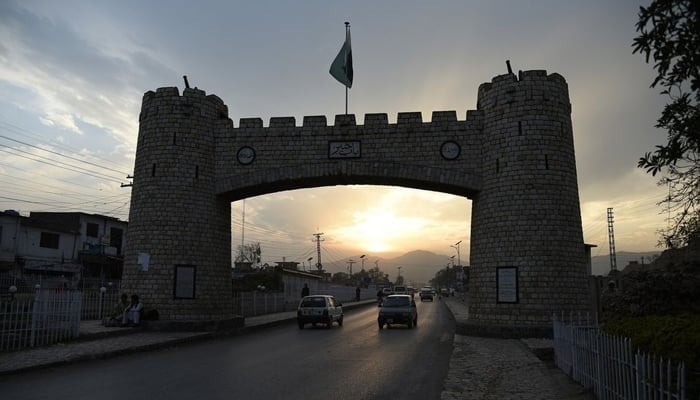 Khyber Pass Gate Can be seen in this image. — Facebook/@peshawar.usconsulate/File