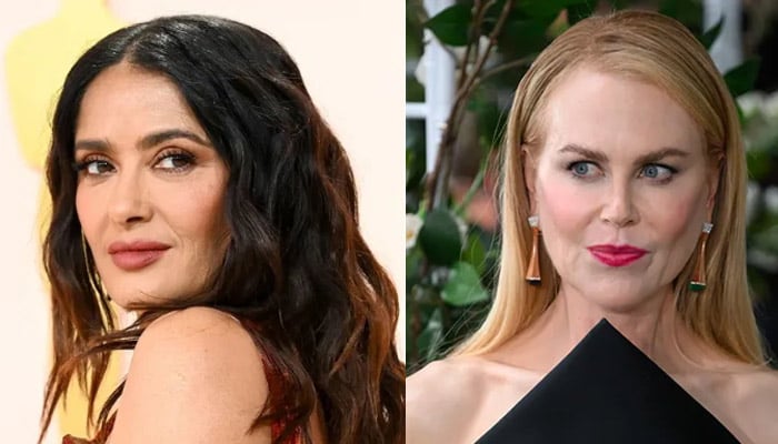 Salma Hayek and Nicole Kidman had a brief fight at Paris Fashion Week last month