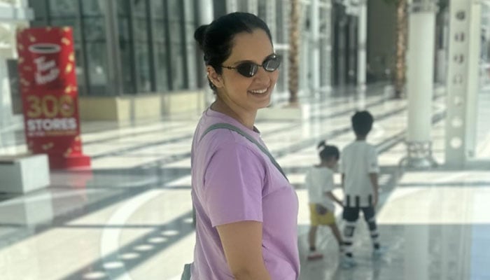 An undated picture showing former Indian tennis legend Sania Mirza during a family outing at a mall in Dubai, United Arab Emirates. — Instagram/@mirzasaniar